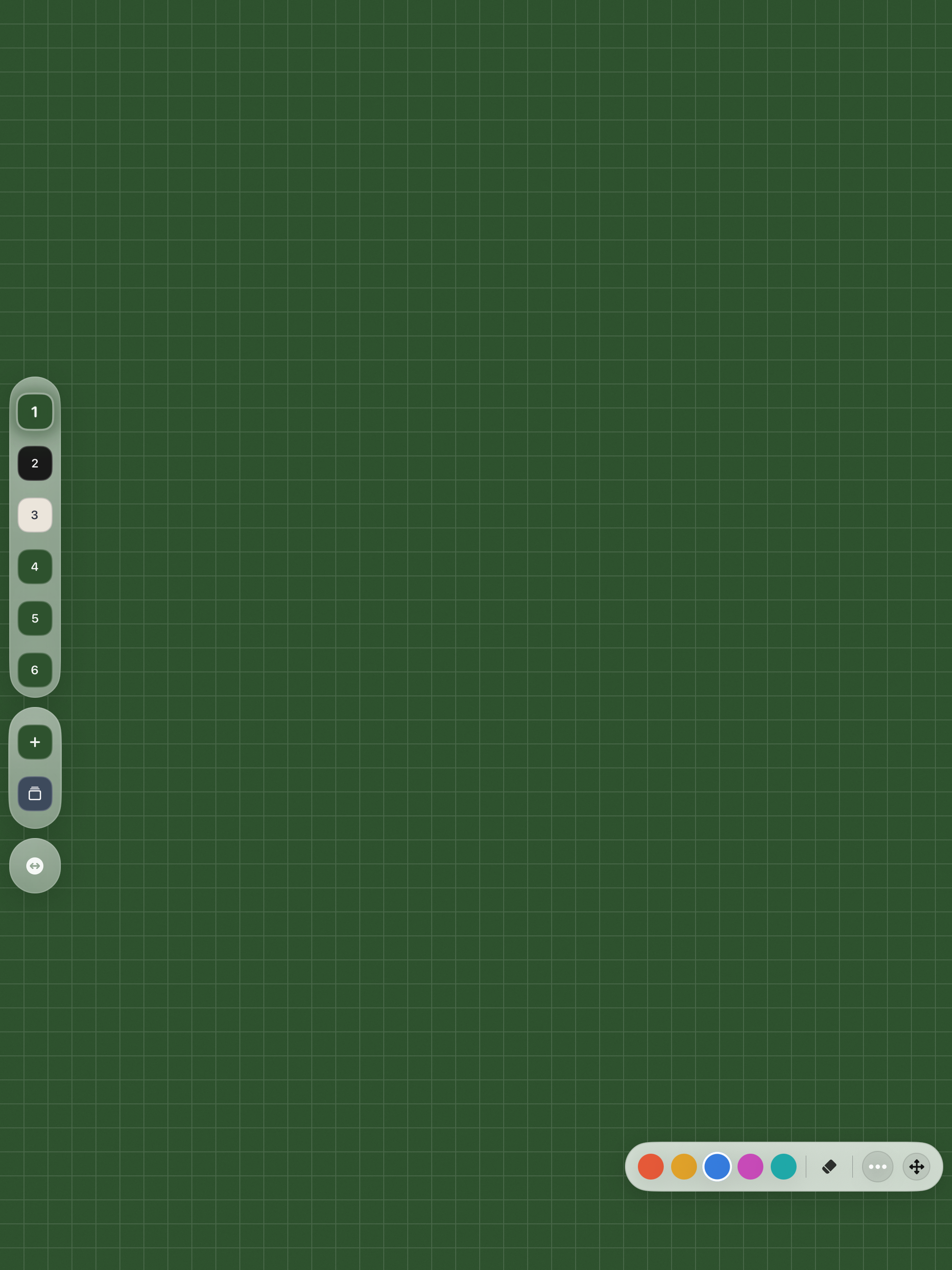 Chalks slate showing diagrams and contrasting chalk colours